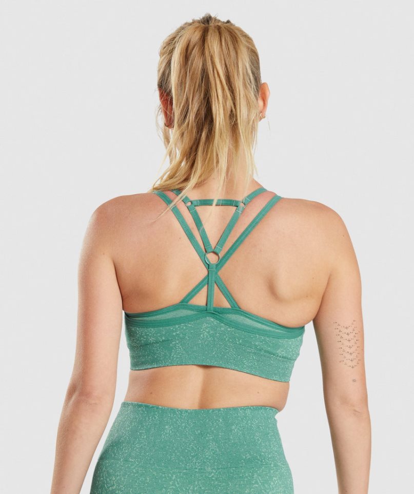 Women's Gymshark Adapt Fleck Seamless Sports Bra Green | NZ 0MLPHY